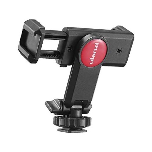 ULANZI Universal Phone Tripod Mount with Cold Shoe Mount, Rotates and Adjustable Clamp Holder Smartphone Clip Adapter for iPhone 11 Pro Max X XR Xs Max 8 7 Plus Samsung Galaxy s10 s9 Note10 Google