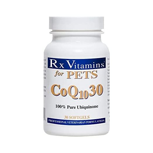 Rx Vitamins for Pets COQ10-30 for Dogs & Cats - Pharmaceutical Grade Ubiquinone - Professional Veterinary Formula - 30 Softgels