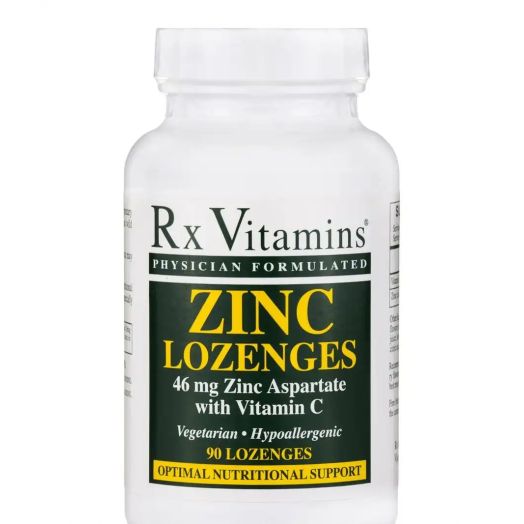 Rx Vitamins Zinc (46 mg Zinc Aspartate with Vitamin C) - 90 Lozenges