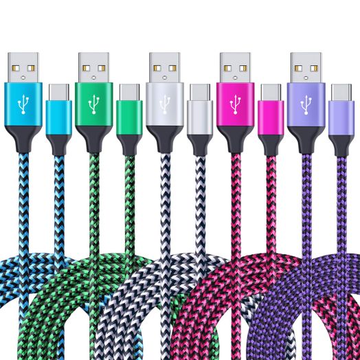 Samsung Galaxy Note 8 Fast Charger Cable,CIQILY 5Pack 6FT Long Braided Quick Charging Cord,USB Type C Charger Cable for Samsung Galaxy S24 S23 S22 S21 S20 Plus S8/S10/S9 A13 A33,LG G7/G8/G5/G6/V20/V30