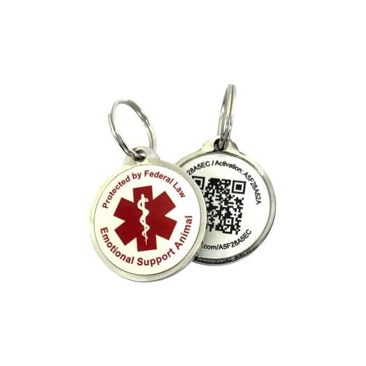 Pet Dwelling ESA NFC-QR Code ID Tag - Online Pet Profile - Instant Email Alert of QR Tag Scanned GPS Location