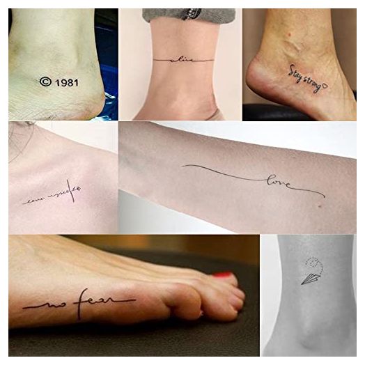 Everjoy Realistic Tiny Temporary Tattoos, 400+ Patterns, 60 Pcs