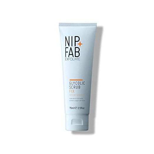 Nip + Fab Glycolic Acid Fix Face Scrub with Salicylic Acid, AHA/BHA Exfoliating Facial Cleanser Polish for Refining Pores Skin Brightening, 75 ml 2.5 fl oz