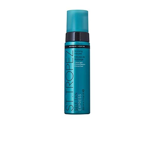 St. Tropez Self Tan Express Advanced Bronzing Mousse, Lightweight Self Tanner for a Trusted Natural Glow, 100% Clean, Vegan Friendly Sunless Tanner, Natural Looking Self Tanning Mousse, 6.7 Fl Oz