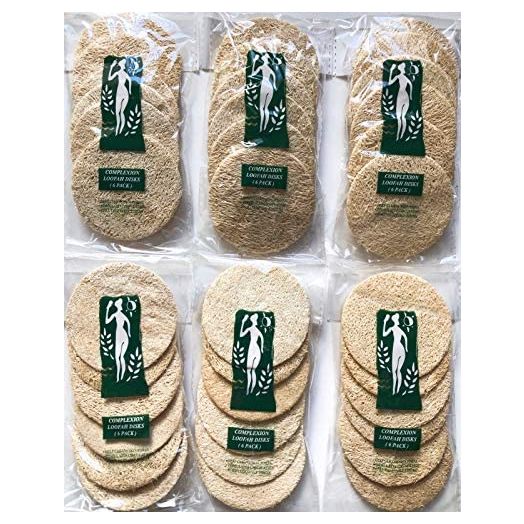 36 Loofah Loofa Facial Complexion Skin Discs Pads (Set of 6 Bags, Each Bag has 6 disks)