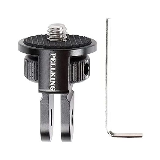 PellKing 1/4" Adapter Screw Head Camera Mount, CNC Aluminum Alloy Tripod Conversion Adapter for Insta360 One X2 X/ DJI Pocket 2/GoPro Camera Accessories