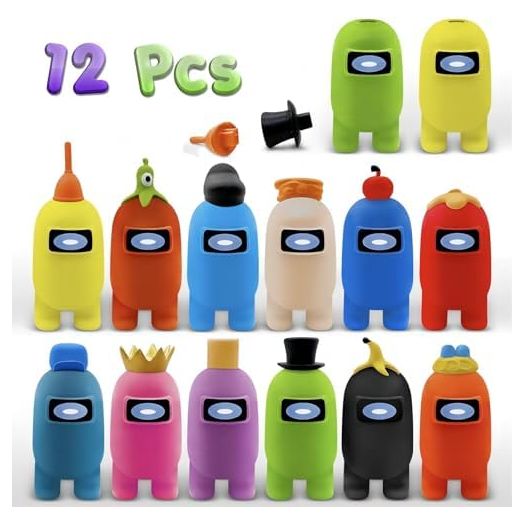 Action Figures, CHANTECA 12 Pcs Birthday Cake Topper Space Astronaut Game Figurines, Gifts and Decor for Party Supplies Favors Christmas Easter for Kids