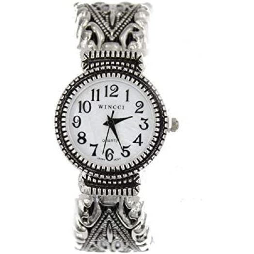 Women's Vintage Style Easy Read Bangle Cuff Watch