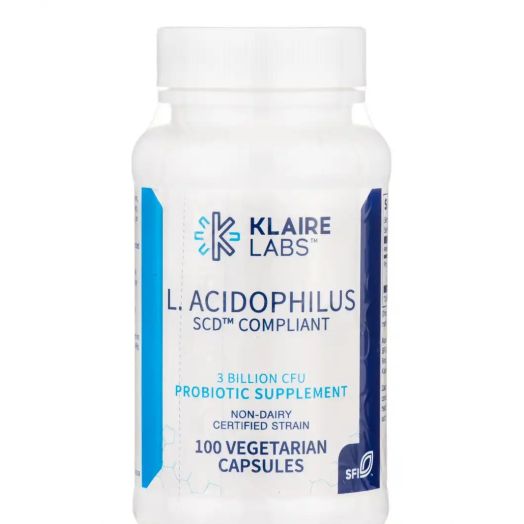 Klaire Labs L. Acidophilus SCD Compliant - 100 Vegetarian Capsules