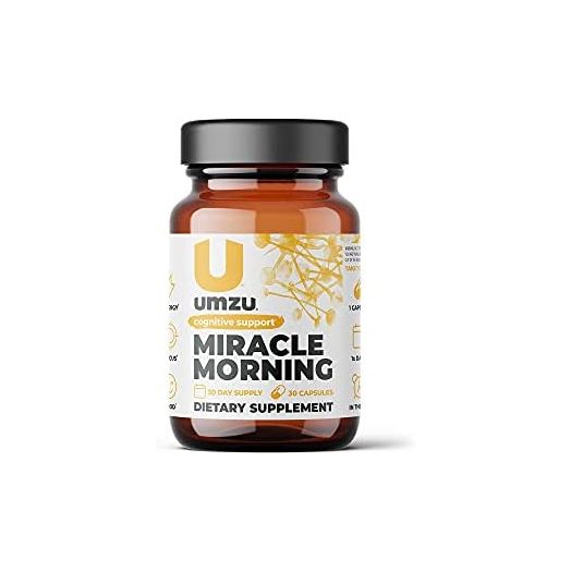 UMZU Miracle Morning – Natural Energy Boosting Supplement - Improve Focus, Productivity & Cognitive Performance with Caffeine & Teacrine - 30 Day Supply