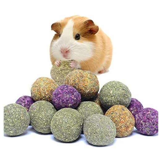 Barley Ears 9 Pcs Grinding Grass Balls, Small Animals Play Balls, Natural Chew Grass Balls, Improve Pets Dental Health, Rolling Chew Toys for Bunny, Chinchilla, Guinea Pigs, Hamsters, Gerbils
