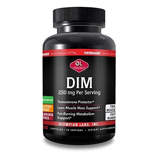 Olympian Labs Performance DIM Supplement 250mg, DIM Diindolylmethane 30 Capsules (30 Day Supply)
