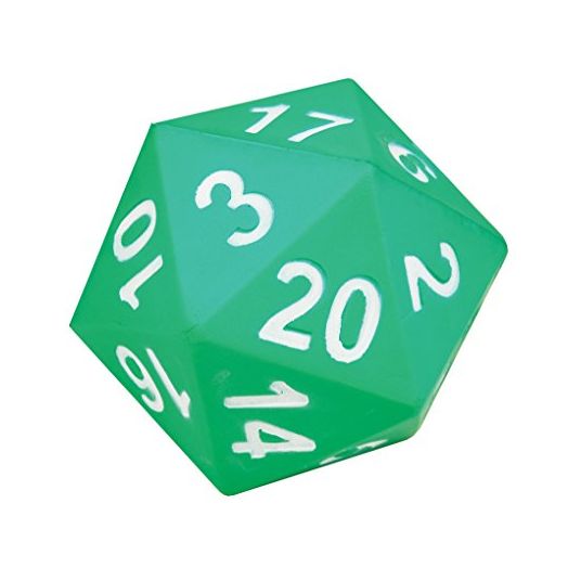 Learning Advantage Jumbo Polyhedra Die, 20 Sides, Large, Foam Dice