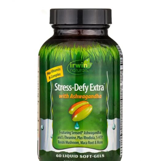Irwin Naturals Stress-Defy Extra with Ashwagandha - 60 Liquid Soft-Gels