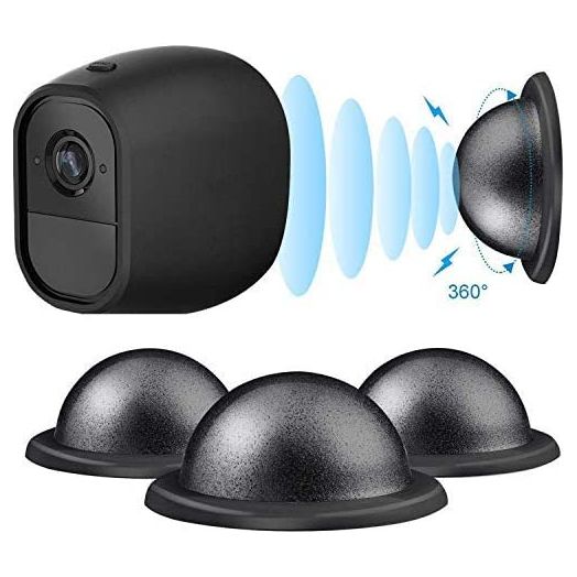Outdoor Mount Metal Magnetic Mount Compatible with Arlo, Ceiling/Table Mount Compatible with Arlo with Base Station-Arlo, Arlo Pro, Arlo Pro 2, Black (3 Pack)