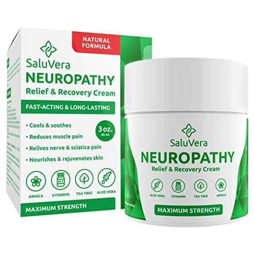 Neuropathy Pain Relief Cream - Maximum Strength Nerve Pain Reliever for Foot, Toes, Hands, Legs with Aloe Vera, Arnica, MSM Vitamin B6, and Menthol for Fast-Acting Relief 3oz