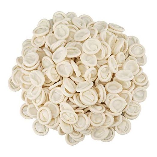 Disposable Latex Finger Cots Rubber, 140g(Approx 205PCS) Fingertips Protective Finger Art Latex Tissue Finger Cot (White)
