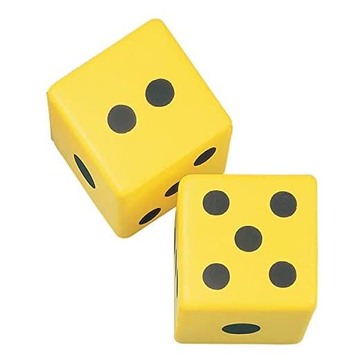 Champion Sports 6 Inch Coated Foam Dice (2 count)