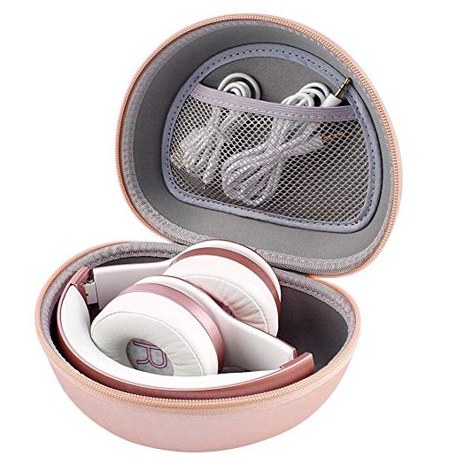 Headphone Case for TOZO HT2/ for Beats Solo 4/ for Picun P26/ for Beats Studio Pro/for Beats Solo3/ for Beats Studio3 On-Ear Headphones, Foldable Bluetooth Wireless Headset (Extra Large) - Rose Gold