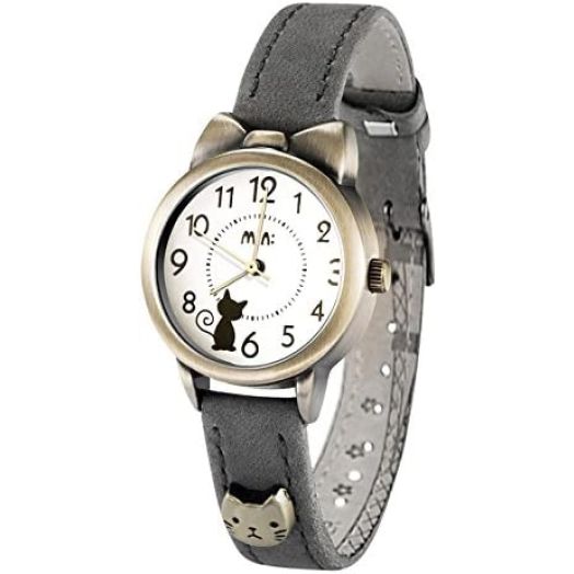 Soft Leather Strap Girl's Students Quartz Wrist Watches for Female Cute Bowknot Case