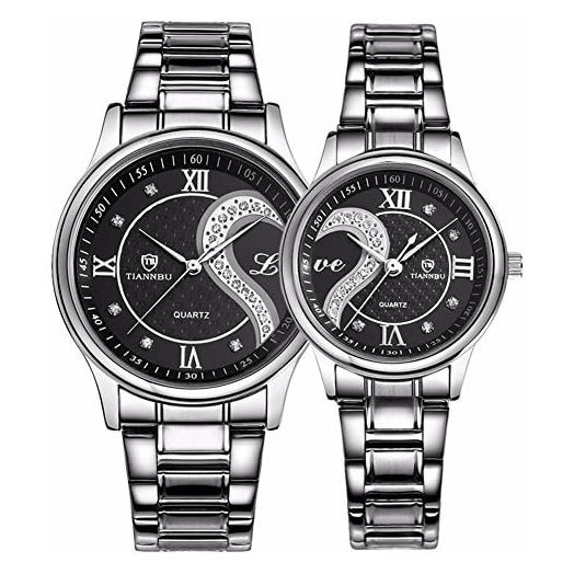 Stainless Steel His and Hers Wrist Watches