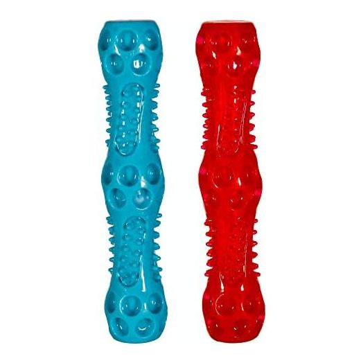 Chase 'n Chomp Squeak and Light Up Sticks Dog Toy, Mental & Physical Stimulation, Large, 2 Pack