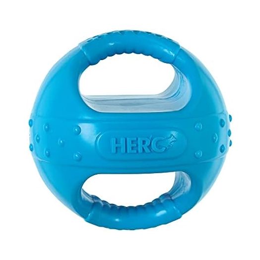 Hero Squeakables Kettle Ball, Dog Toys, Puppy Toys, Pet Toys, Medium, 5 Inches (Blue)