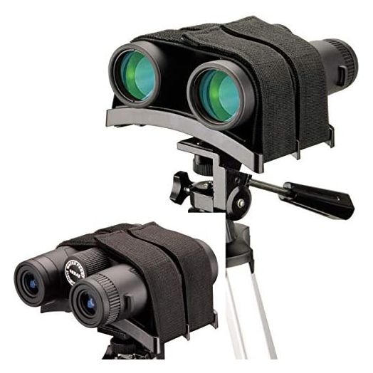 Gosky Universal Binocular Tripod Mount, Stabilite Binocular Tripod Adapter -1/4-20 - New Binocular Rest Compatible with All Tripods