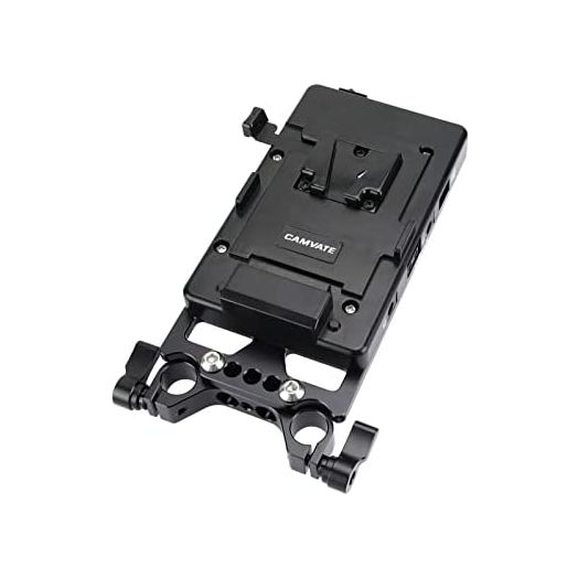 CAMVATE V Lock Mounting Plate Power Supply Splitter with 15mm Rod Clamp - 1524