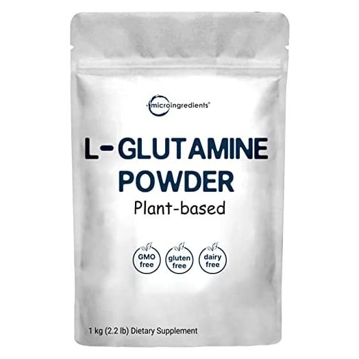 Micro Ingredients L Glutamine Powder, 1Kg (2.2 Pounds), 100% Pure, Free Form, Unflavored