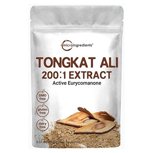 Micro Ingredients Tongkat Ali Extract 200:1 Concentrate Longjack Powder, 100 Grams