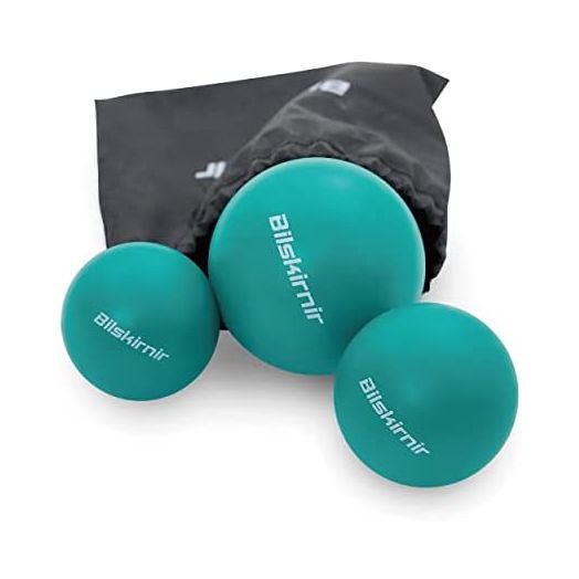 Massage Ball Set for deep Tissue Release ,Trigger Point Therapy & Myofascial Release,Muscle Knots Pain Relief -Set of 3- Large Massage Ball with Two Soft Therapy Lacrosse Massage Balls