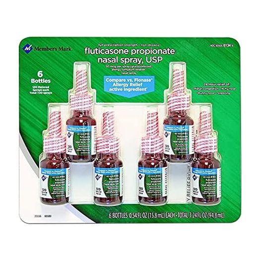 Members Mark Fluticasone Propionate Nasal Spray (6 pk., 0.54 fl. oz. bottle)