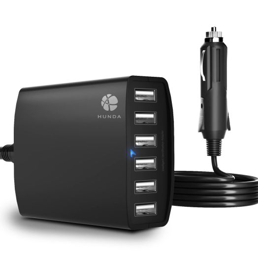 Multi Port USB Car Charger 50W 6 Port Car Charger Adapter 12V USB Charger Multi Port Car Phone Charger USB Cigarette Lighter Adapter for iPhone 13/12/11 Galaxy and Other USB Devices.