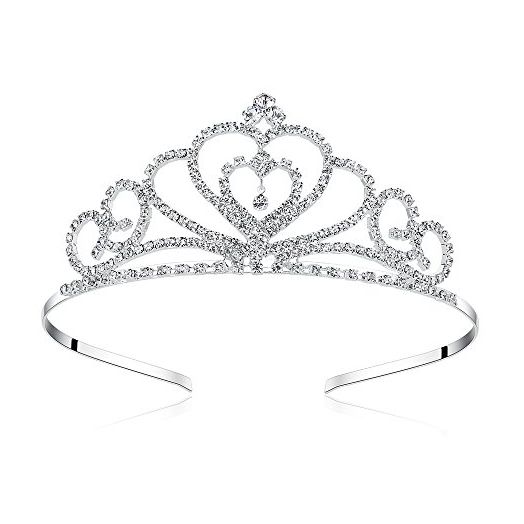 Lovelyshop Rhinestone Crystal Tiara-Wedding Bridal Prom Birthday Pegeant Prinecess Crown (Heart) (1 Pack)