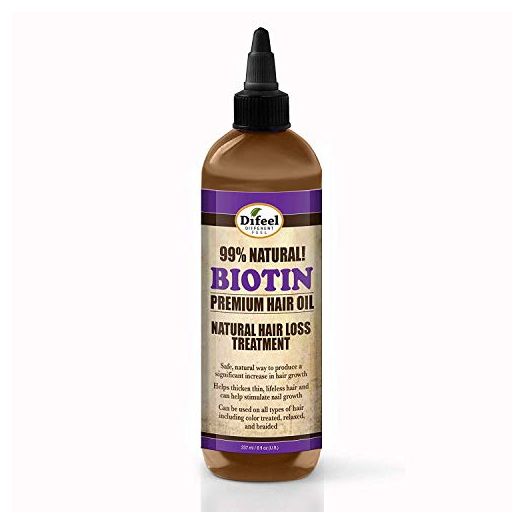 Difeel 99% Natural Hair Oil, Biotin Oil Volumizing and Thickening 7.78 ounce