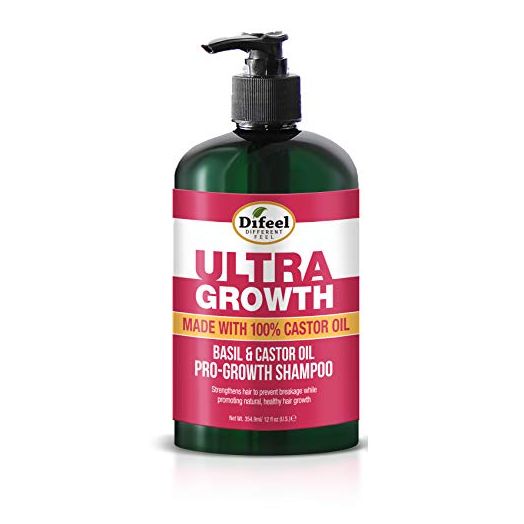 Difeel Ultra Growth Basil & Castor Oil Pro Growth Shampoo 12 oz