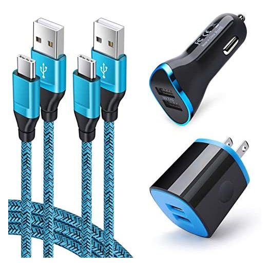 USB C Car Charger for Google Pixel 6/6 Pro/6a 5/5a 4/4a/4xl 3/3a/3xl 2/2xl xl, Samsung Galaxy S22 S21 S20 Note 20 Ultra A10e A11 A12, Car Charger Adapter Wall Charging Block Type C Fast Charging Cable