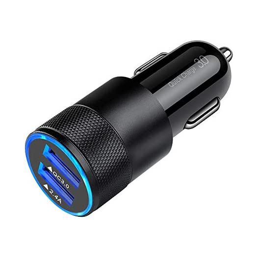 Fast Car Charger, Quick Charging 5.4A/30W Phone USB Car Charger Adapter Rapid Plug 2 Port Cigarette Lighter Charger Flush Compatible Samsung, Tablet, iPhone, iPad, LG