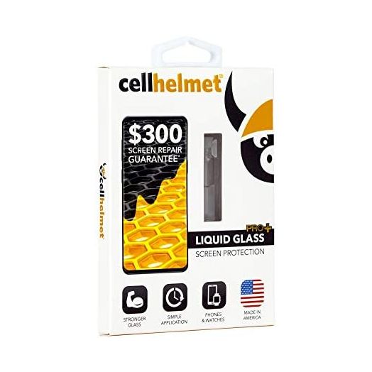 cellhelmet Liquid Glass Pro+ Screen Protector | $300 Screen Repair Guarantee | Universal for All iPhone, Apple Watch, Samsung Galaxy Phones | Made in USA | As Seen on Shark Tank | Retail Packaged
