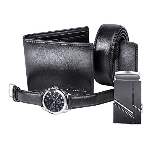Souarts Men Watch Set, Gifts for Men Watches Set, Men Gifts Watch, Mens Gifts Birthday Gifts Artificial Leather Men Watch, Mens Watch Gifts Set Gifts Box Organizer