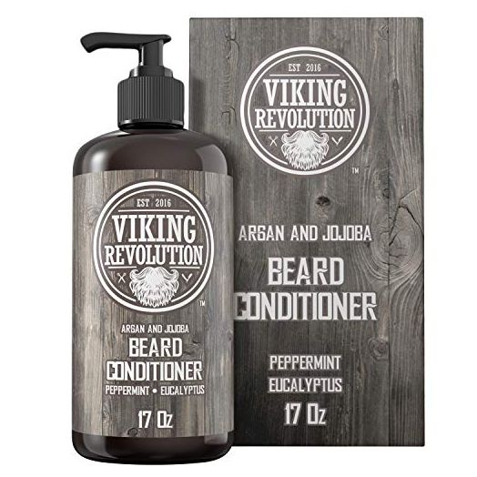 Viking Revolution Beard Conditioner w/Argan & Jojoba Oils, Softens & Strengthens