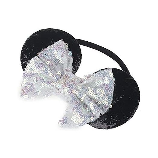 WINZIK Headwear Baby Boys Girls Kids Sequins Bowknot Ears Hairband Birthday Party Favor Princess Headband