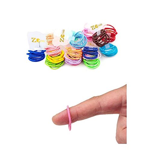 ZCOINS Baby Hair Ties for Thin Hair Ponytail Holder for Newborn Girls, Toddler Rubber Bands for Hair Multicolor 100pcs