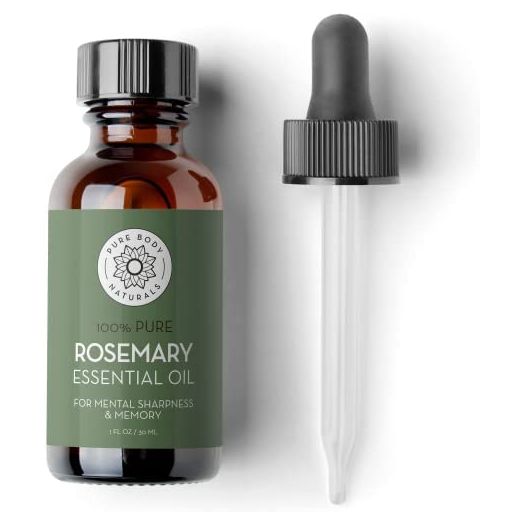 100% Pure Rosemary Essential Oil, Rosemary Oil for Hair Growth and Aromatherapy, 1 Fl. Oz. by Pure Body Naturals