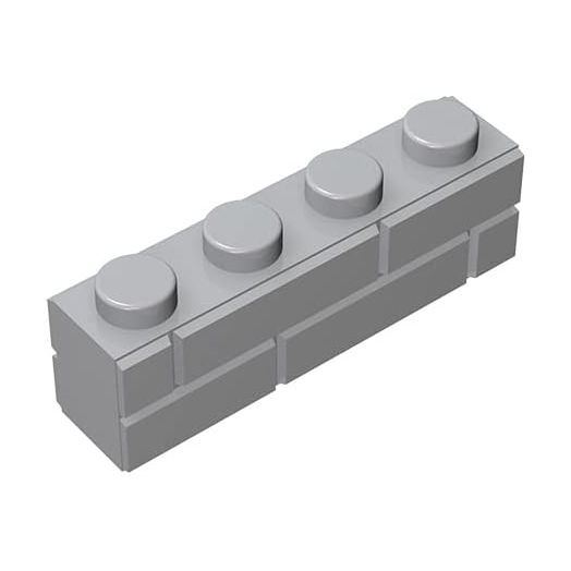 WEBRICK Classic Bulk Brick Block, Masonry Profile Bricks Wall Blocks Parts, 100 Pcs Light Gray 1x4 Masonry Profile Brick, Compatible with Lego Parts and Pieces 15533(Colour:Light Gray)