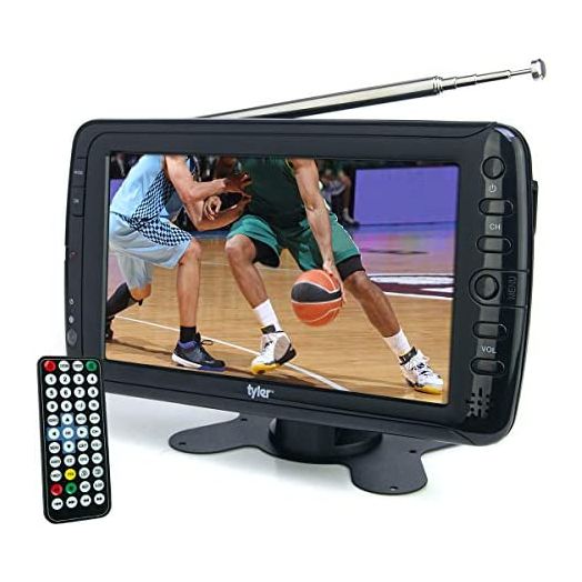 Tyler 7" Portable TV LCD Monitor Rechargeable Battery Powered Wireless Capability HD-TV, USB, HDMI Input, AC/DC, Remote Control Built In Stand Small For Car Kids Travel