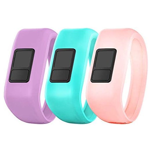 iBREK for Garmin Vivofit jr/jr 2/3 Bands, Silicon Stretchy Replacement Watch Bands for Kids Boys Girls Small Large(No Tracker): Transparent (3 Pack)
