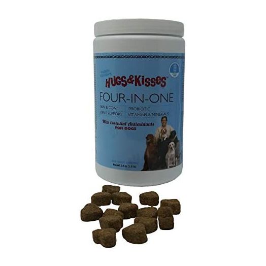 HUGS & KISSES Warren Eckstein's Four-in-One Vitamin Mineral Supplement Treats for Dogs