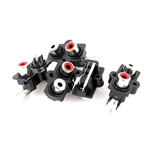 uxcell 5pcs PCB Mount 2 Position Stereo Video Jack RCA Female Connector